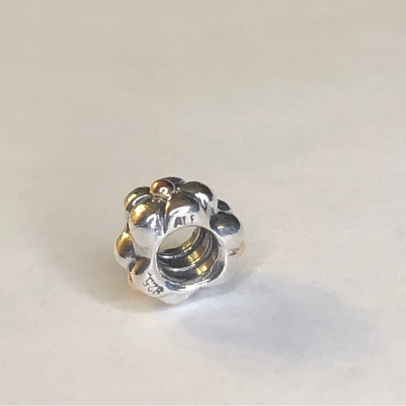 Retired Pandora 14k Tipped Flower Charm - Picture 8 of 9